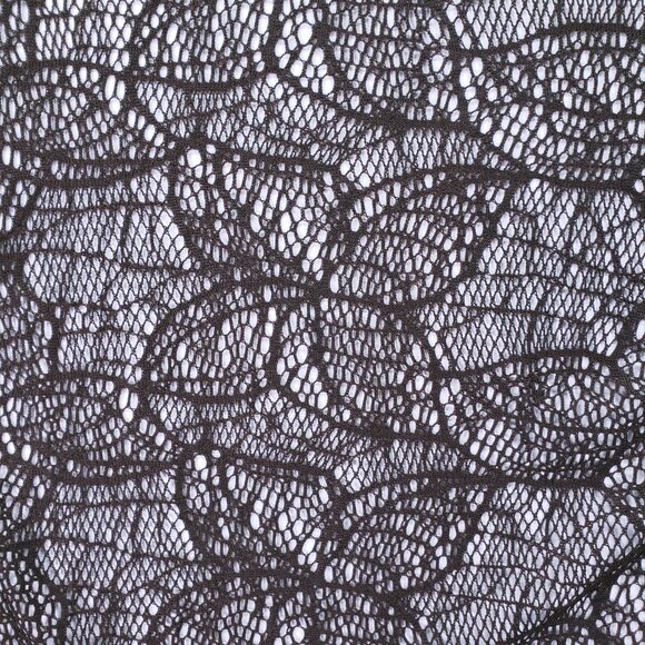 Fashion Park Brown Beachy Boho Hippie Lace Sheer Cover Up Cardigan Vest Size M - Picture 8 of 15